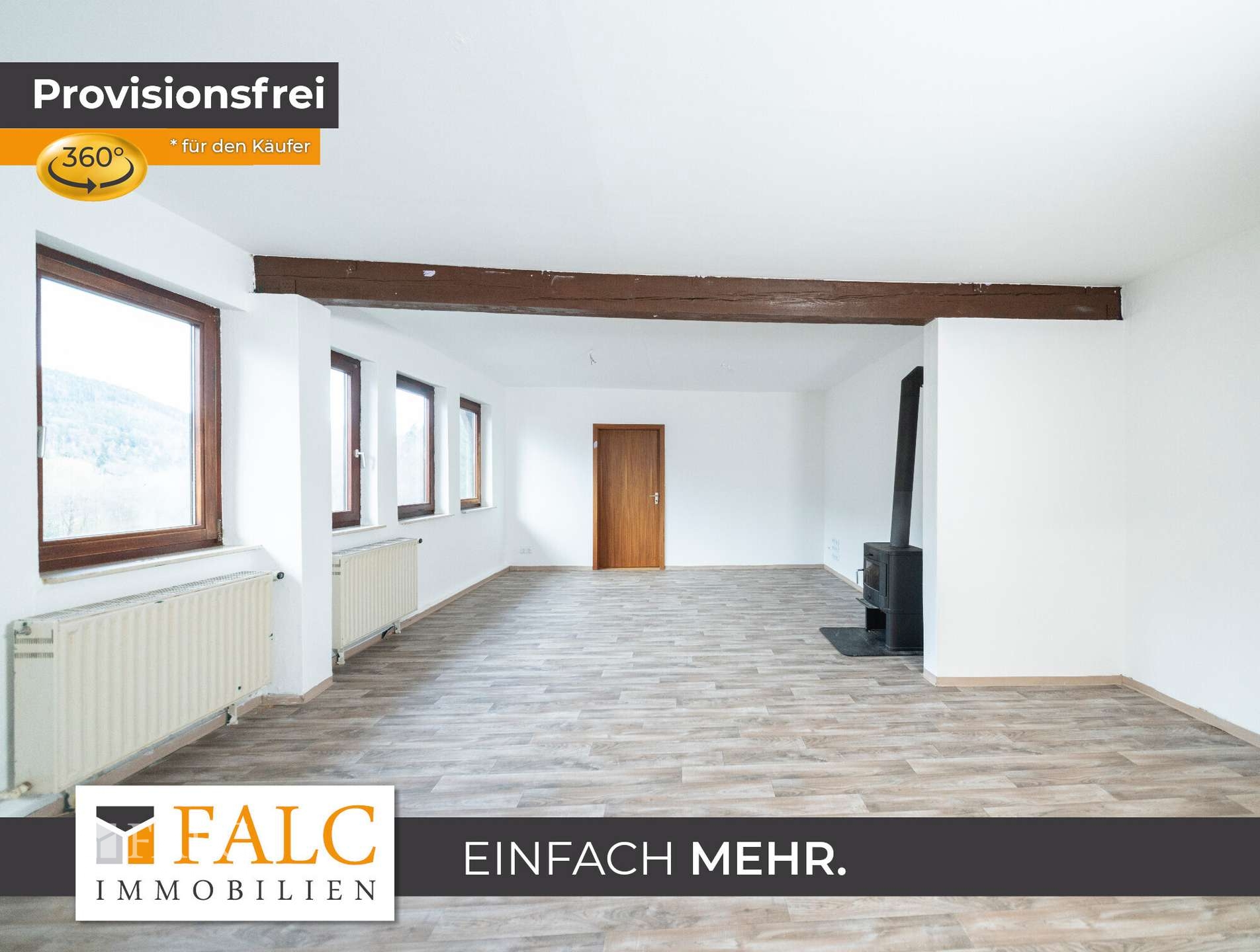 Wohnzimmer mit Kaminofen